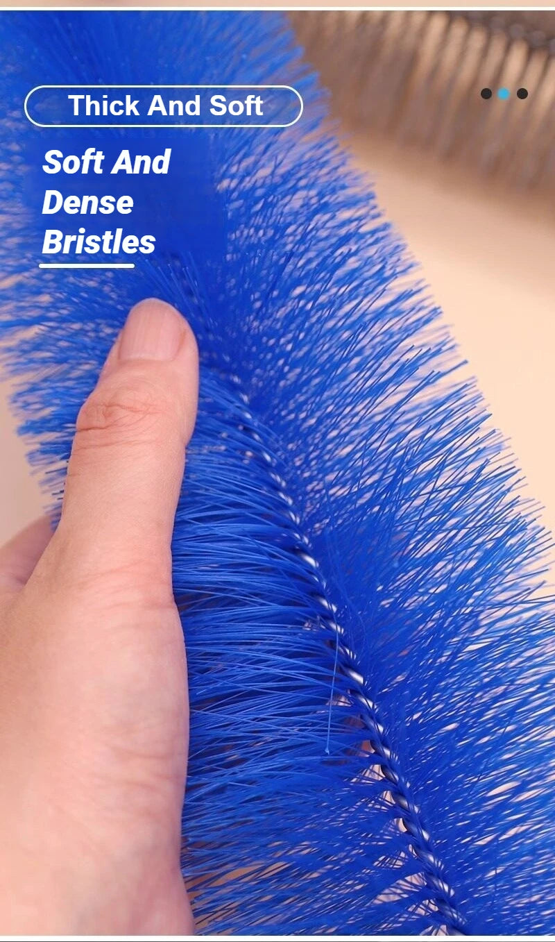 Bendable Fan Duster Ultra Fine Bristles Long Handle Cleaning Tool For Air Conditioner Furniture Shutter Car