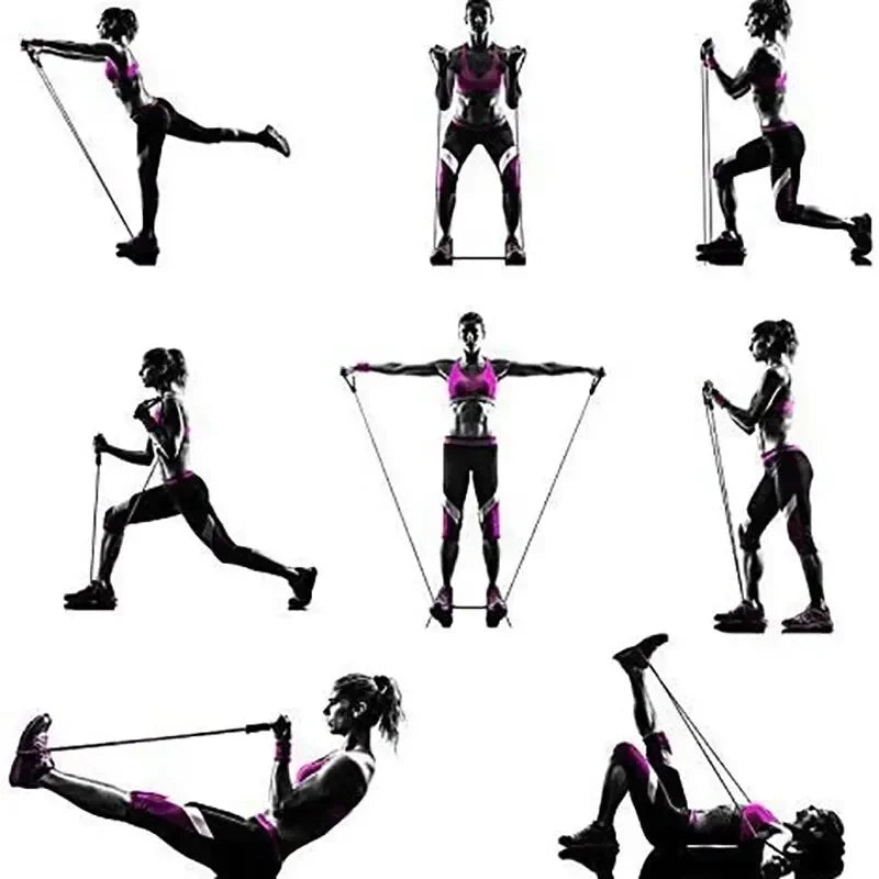 Resistance Bands with Handles for Home Gym, Exercise Strength Training Bands for Men Women, Portable Fitness Workout Equipment