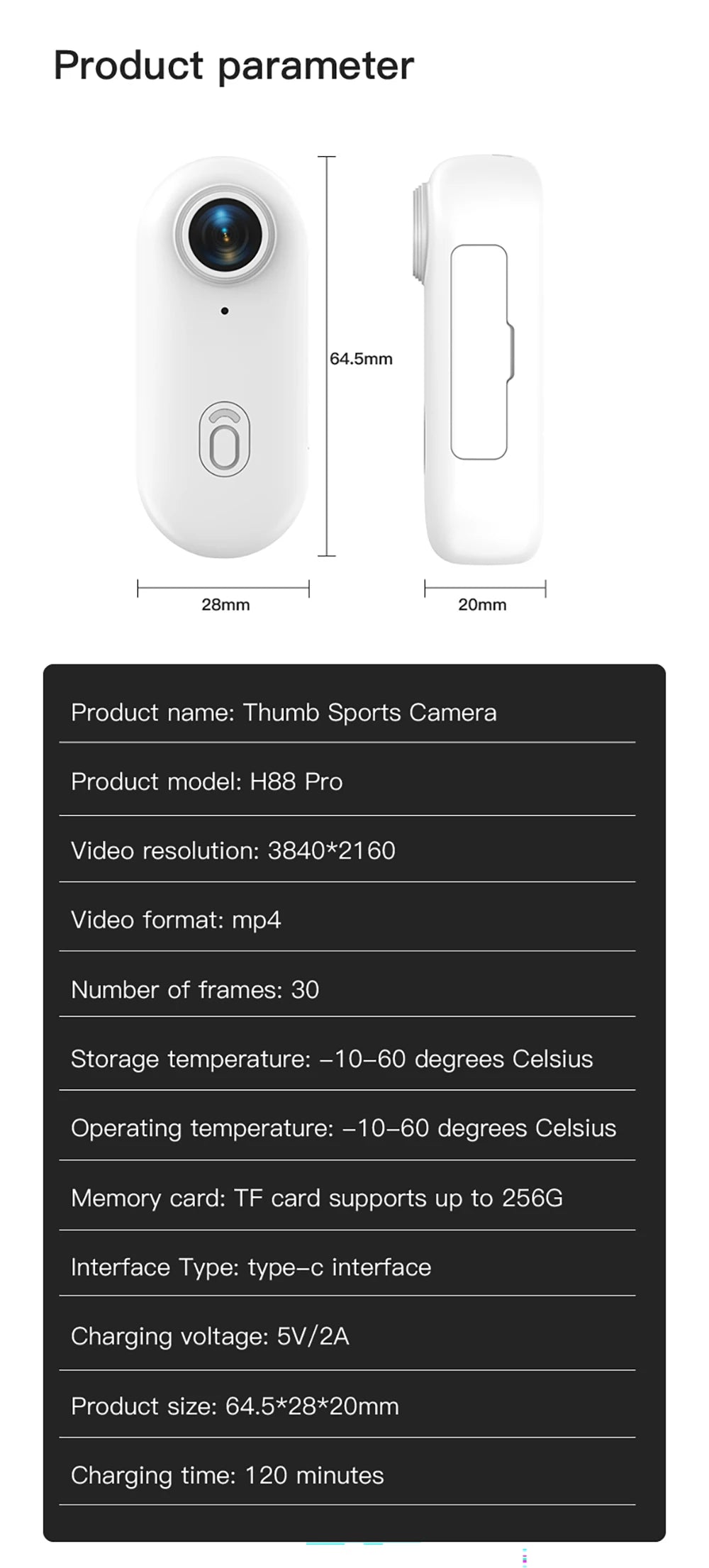 4K Motorcycle Mini Recorder Finger WIFI Action Camera Lightweight POV Motorcycle Road Sport Cam Bicycle Vlog Pet Body Camera