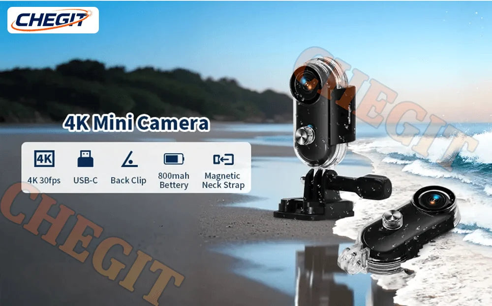 4K Motorcycle Mini Recorder Finger WIFI Action Camera Lightweight POV Motorcycle Road Sport Cam Bicycle Vlog Pet Body Camera