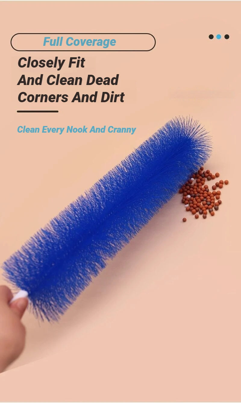 Bendable Fan Duster Ultra Fine Bristles Long Handle Cleaning Tool For Air Conditioner Furniture Shutter Car