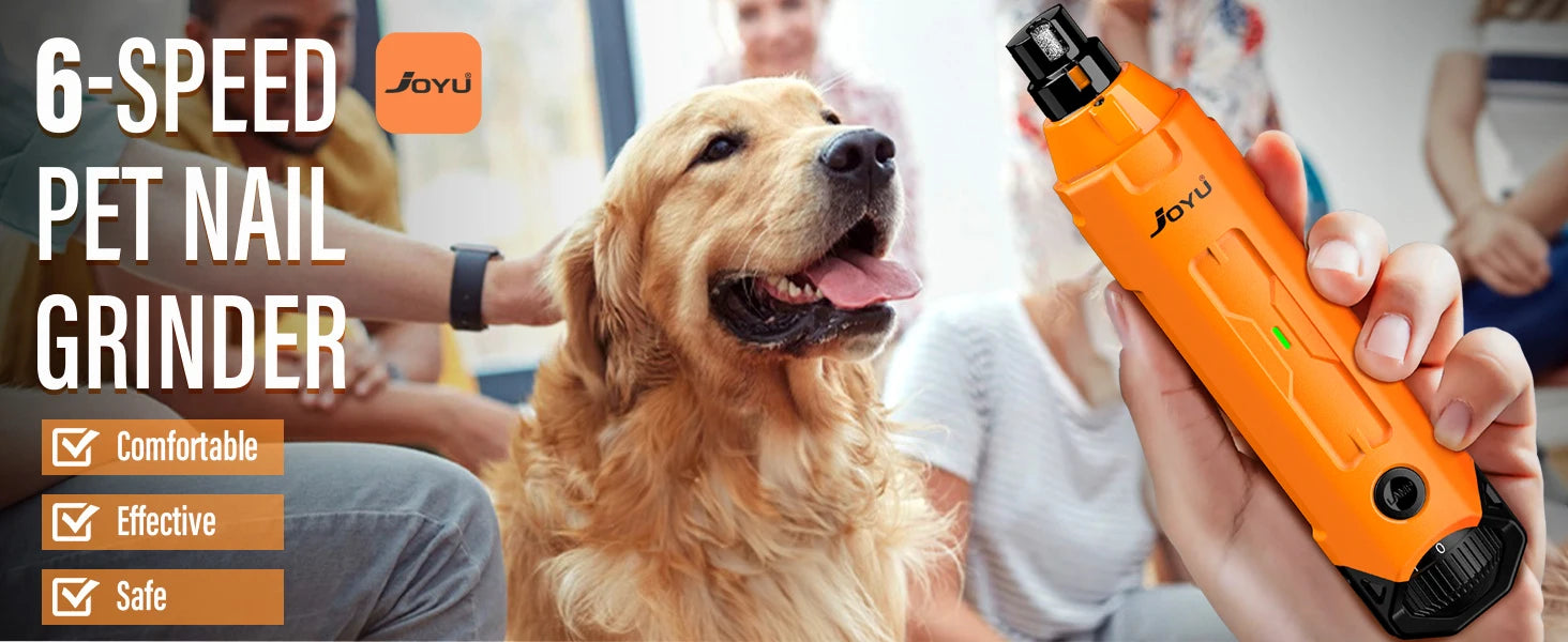 6-Speed Dog Nail Grinder  Enhanced Pet Nail Grinder Super Quiet Rechargeable Electric Dog Nail Trimmer Painless paws grooming